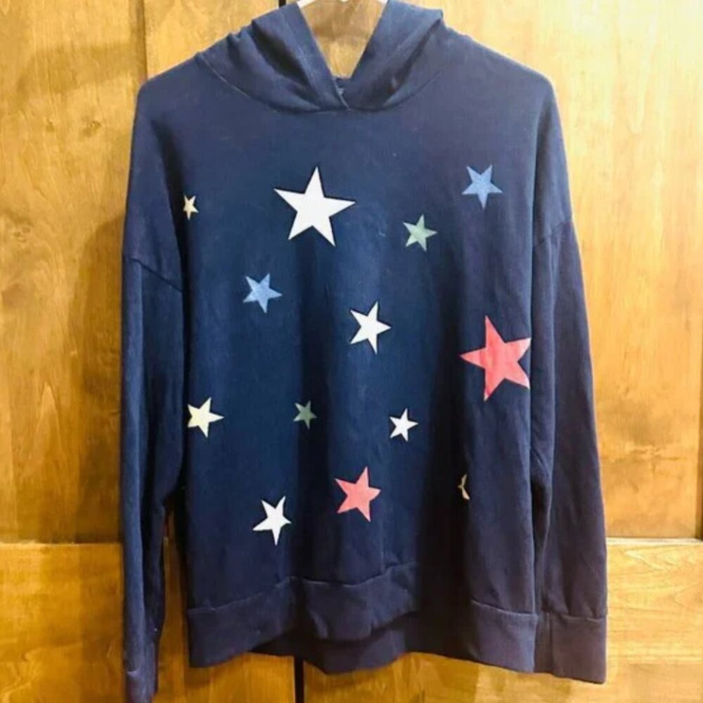 SUNDRY NAVY STAR HOODIE MEDIUM